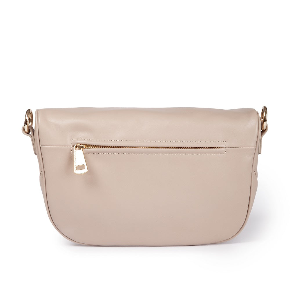 Micol Belt Bag in leather with adjustable shoulder strap and removable chain