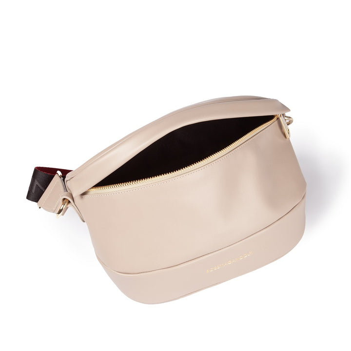 Micol Belt Bag in leather with adjustable shoulder strap and removable chain