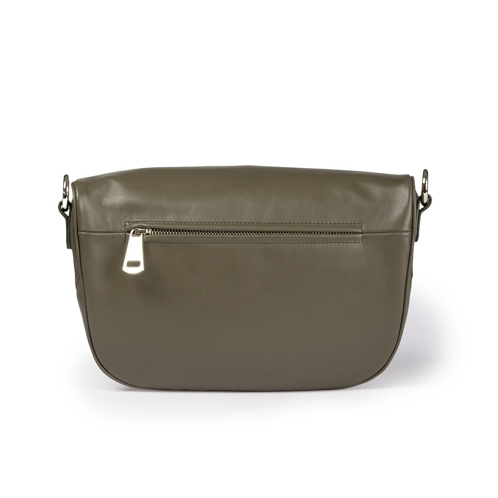 Micol Belt Bag in leather with adjustable shoulder strap and removable chain