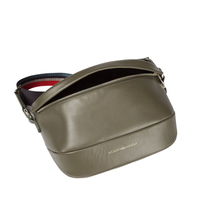 Micol Belt Bag in leather with adjustable shoulder strap and removable chain