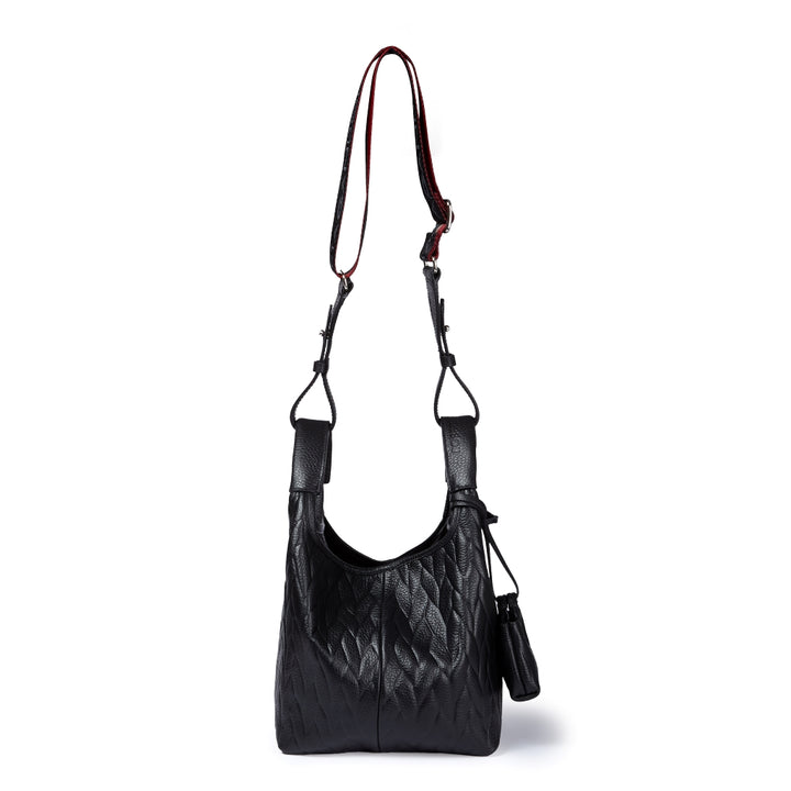 Joy Alina 5 in 1 borsa in pelle trasformabile con tracolla staccabile e charms porta AirPods