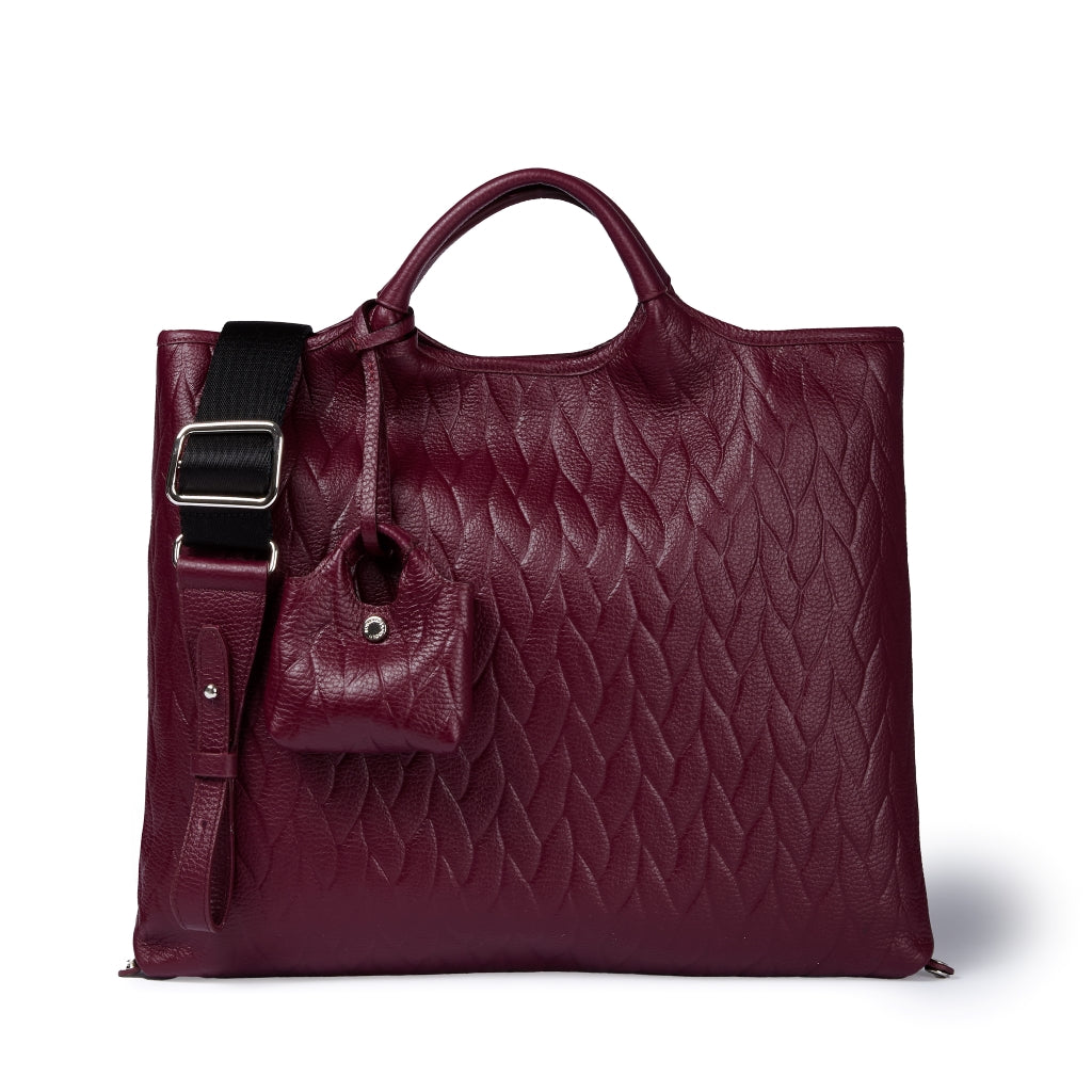 Joy Alina 5 in 1 borsa in pelle trasformabile con tracolla staccabile e charms porta AirPods