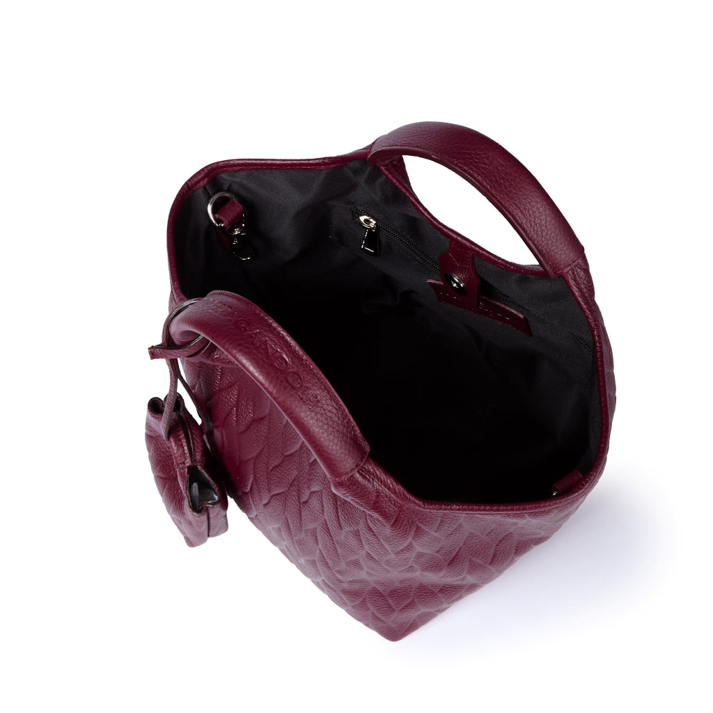 Joy Alina 5 in 1 borsa in pelle trasformabile con tracolla staccabile e charms porta AirPods