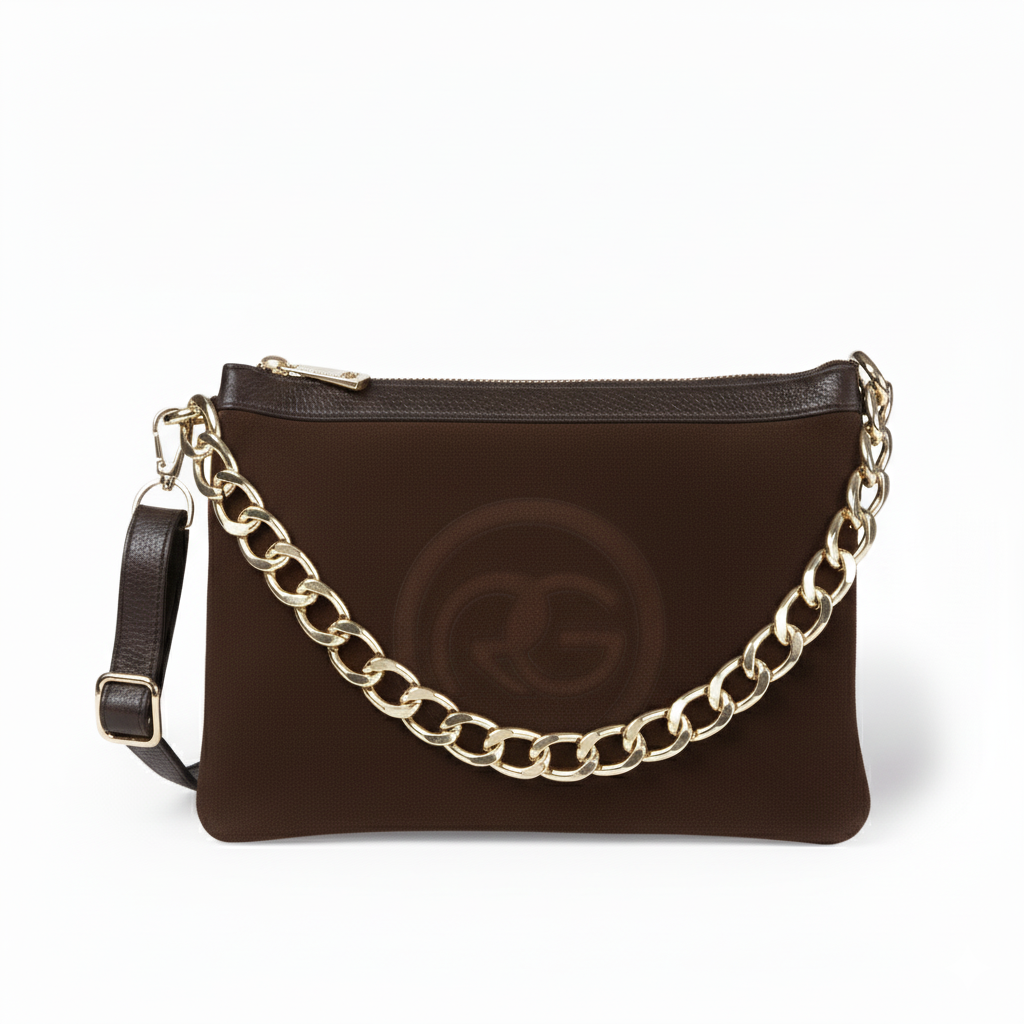 Alice small borsa in camoscio e pelle martellata con tracolla regolabile e staccabile