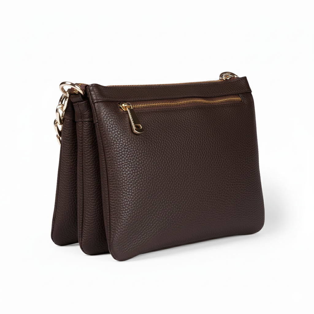 Alice small borsa in camoscio e pelle martellata con tracolla regolabile e staccabile