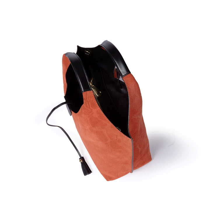 Grace woven elongated bag in braided calfskin