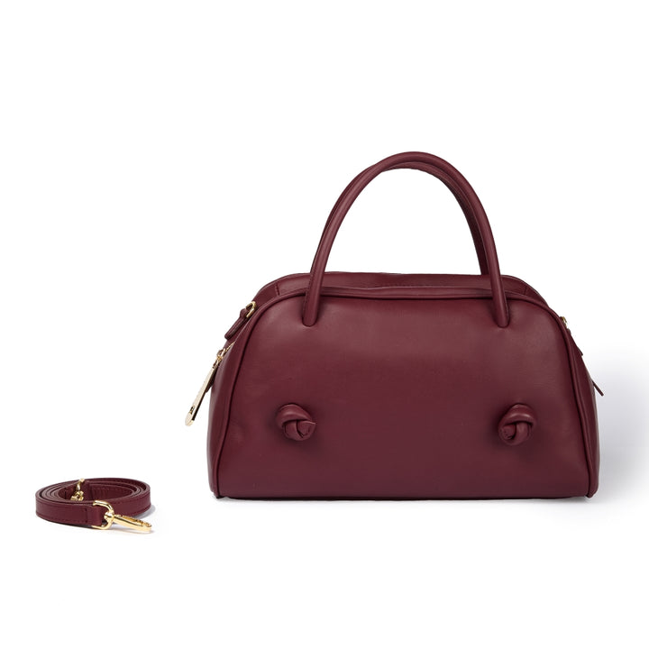 Alina Smooth handbag in pelle di vitello con tracolla regolabile e staccabile