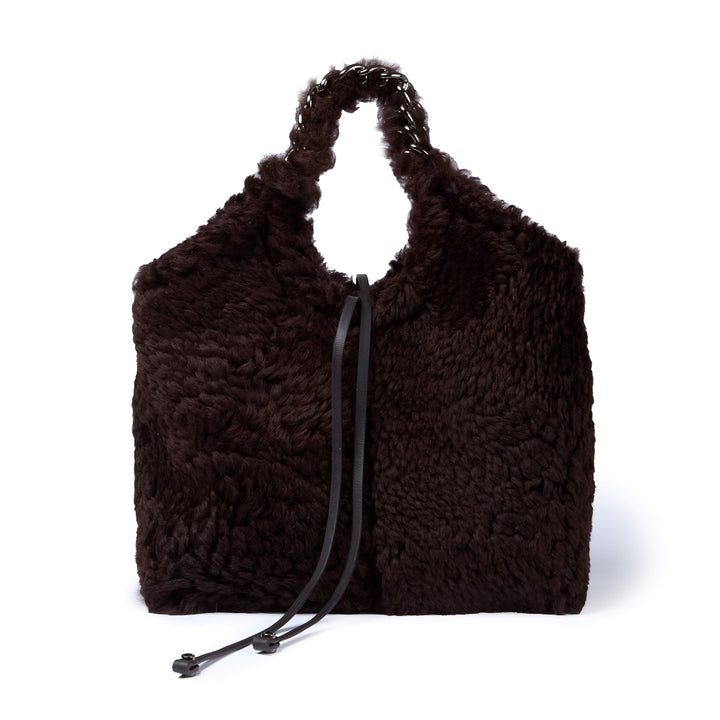 Grace woven elongated bag in braided calfskin