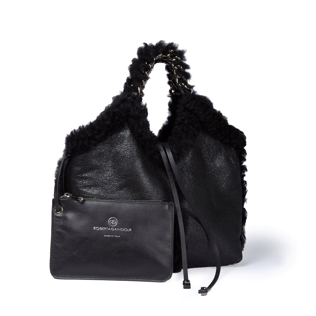 Grace woven elongated bag in braided calfskin