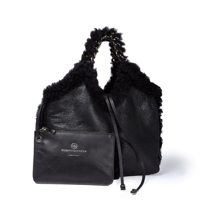 Grace woven elongated bag in braided calfskin