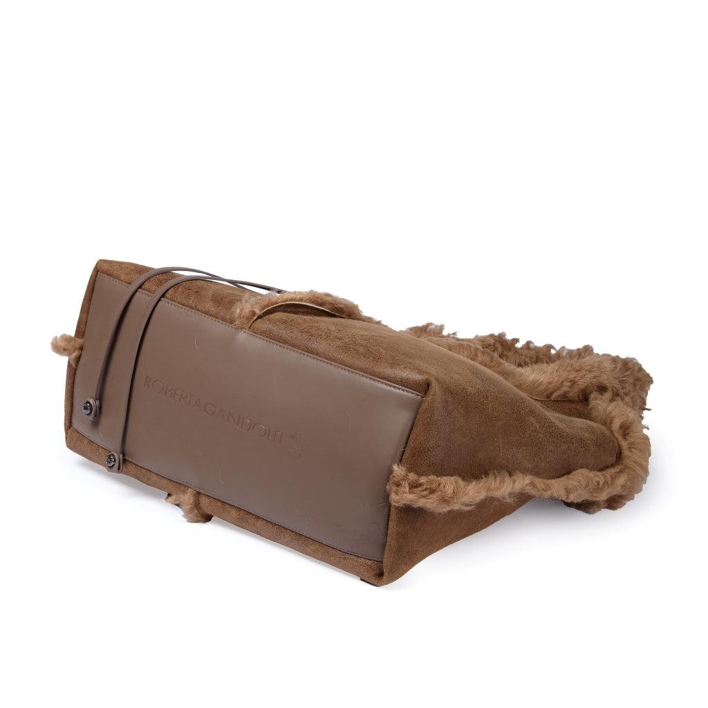 Grace woven elongated bag in braided calfskin