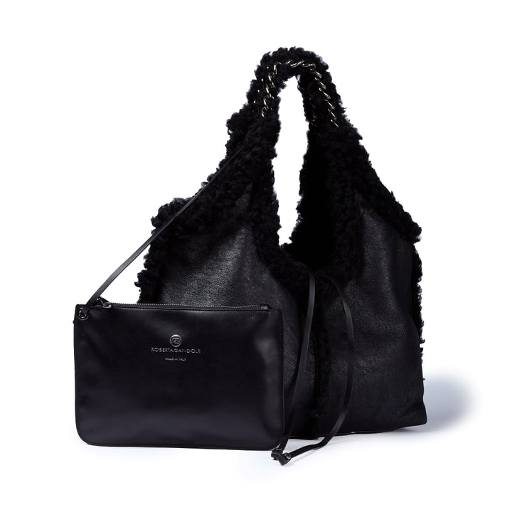 Grace woven elongated bag in braided calfskin