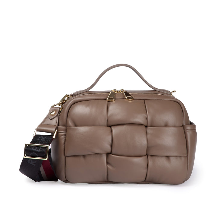 Greta Hatbox Nappa borsa in soffice pelle di agnello imbottita ed intrecciata a mano