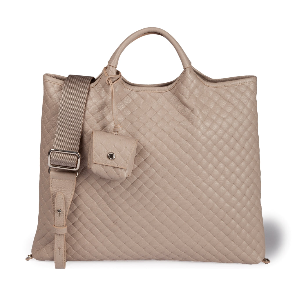 Joy Woven 5 in 1 borsa in pelle trasformabile con tracolla staccabile e charms porta AirPods