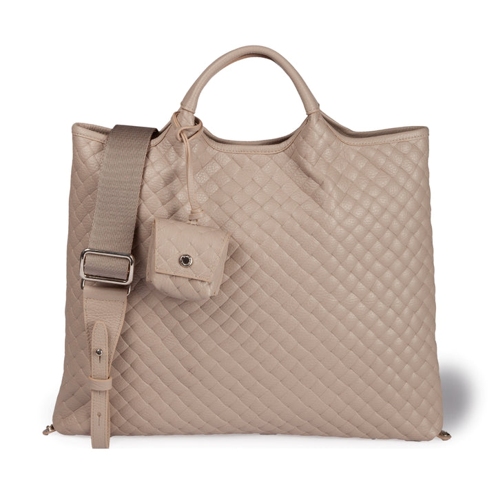 Joy Woven 5 in 1 borsa in pelle trasformabile con tracolla staccabile e charms porta AirPods