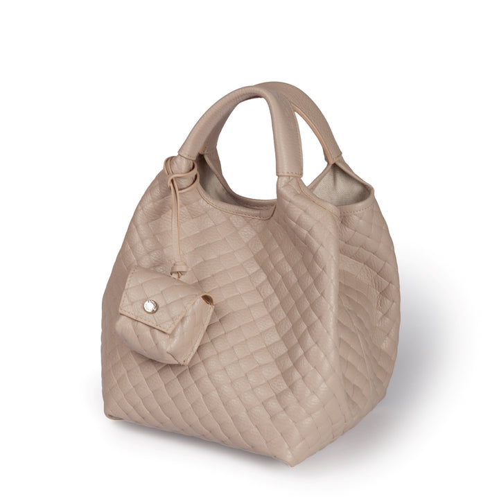 Joy Woven 5 in 1 borsa in pelle trasformabile con tracolla staccabile e charms porta AirPods