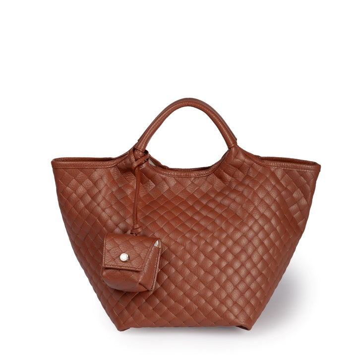 Joy Woven 5 in 1 borsa in pelle trasformabile con tracolla staccabile e charms porta AirPods