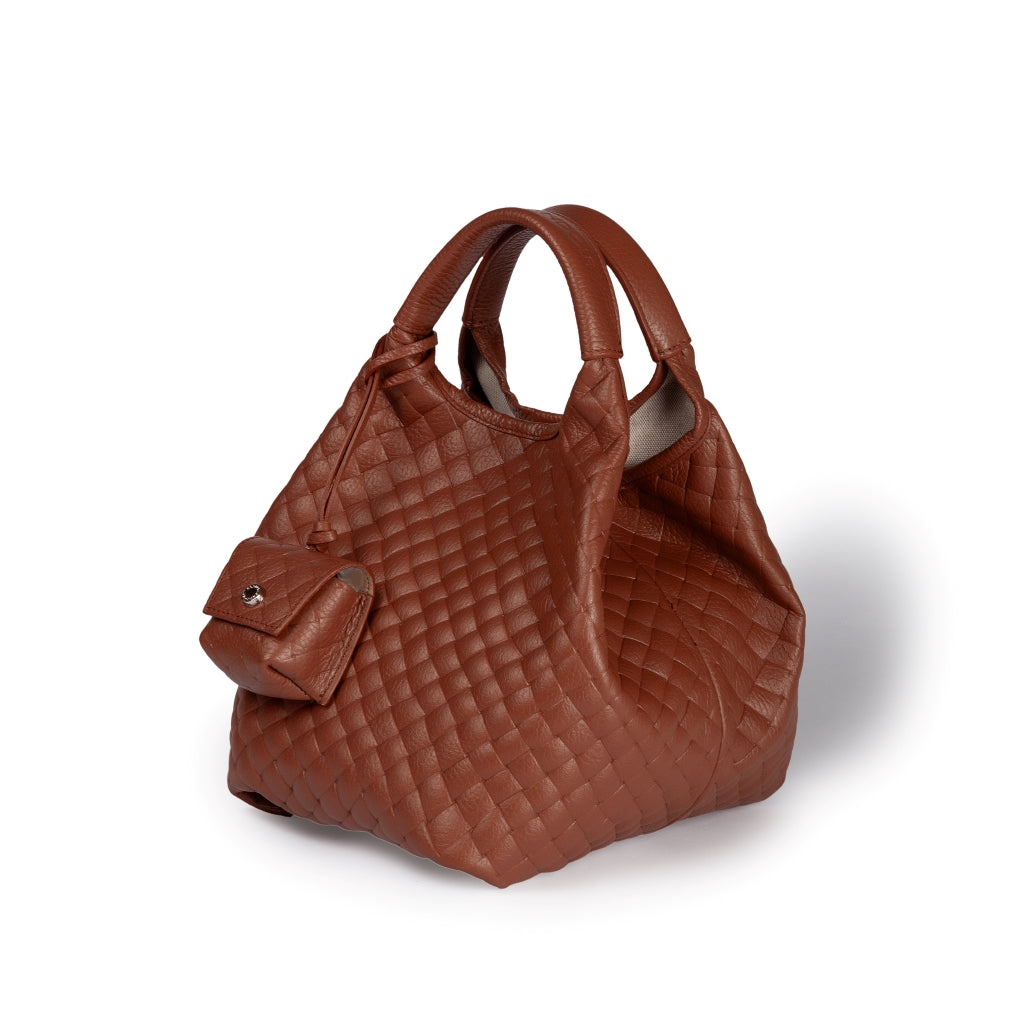 Joy Woven 5 in 1 borsa in pelle trasformabile con tracolla staccabile e charms porta AirPods