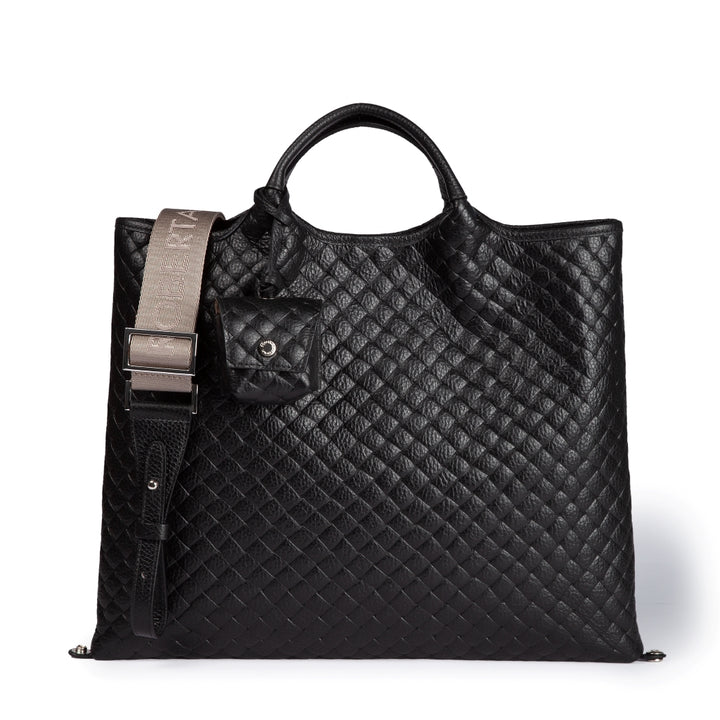 Joy Woven 5 in 1 borsa in pelle trasformabile con tracolla staccabile e charms porta AirPods