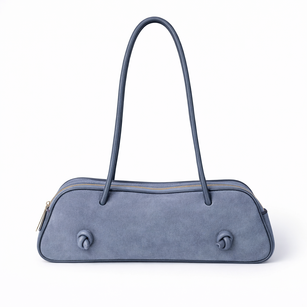 Grace suede elongated bag in suede calfskin – Roberta Gandolfi