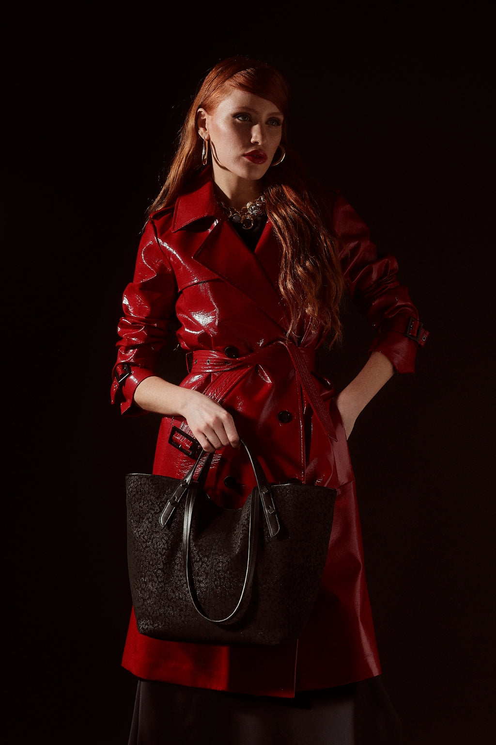 Giuditta Tote in pelle scamosciata con microstampa animalier