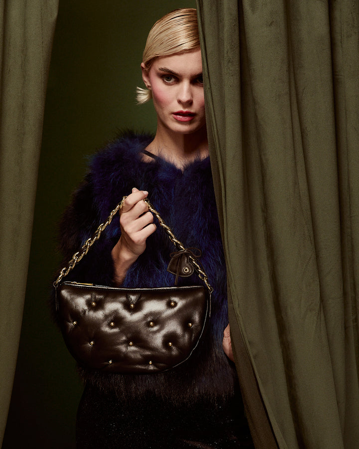 Marika baguette in soft nappa with transforming shoulder strap