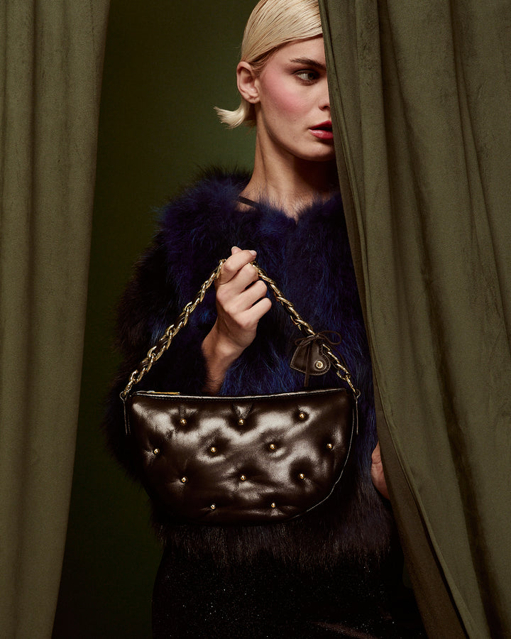 Marika baguette in soft nappa with transforming shoulder strap