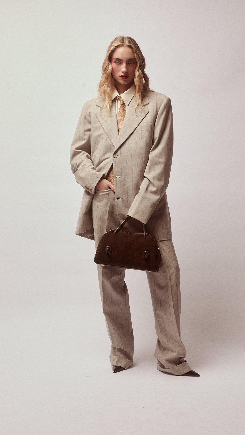 Alina Pony handbag in pelle animalier con finiture in pelle liscia e tracolla regolabile e staccabile