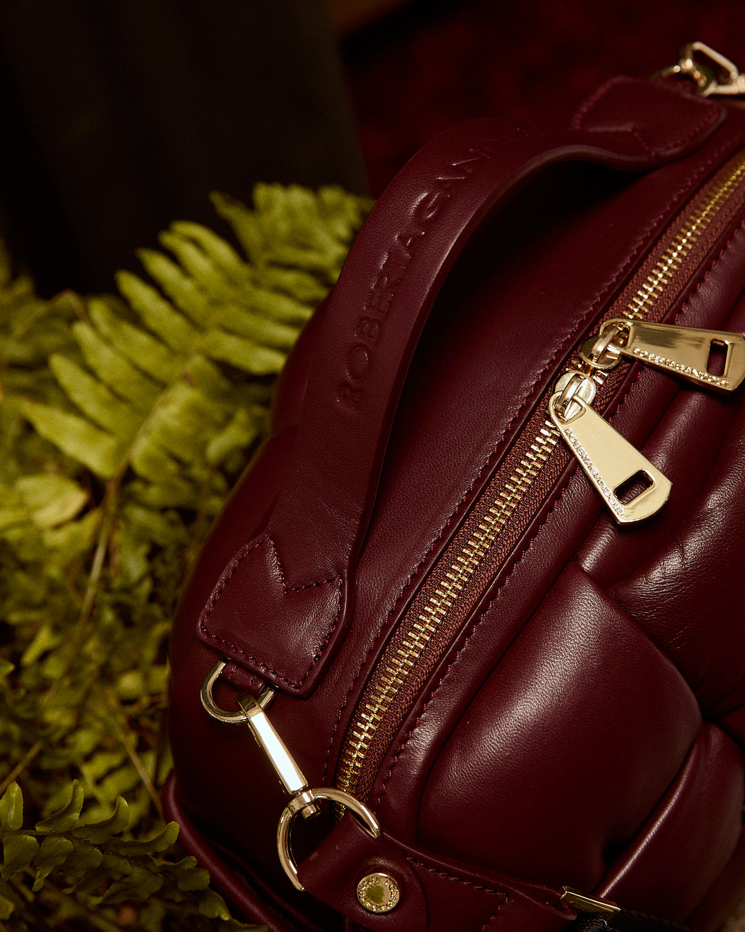 Greta Hatbox Nappa Handbag in Soft Lambskin Padded and Handwoven