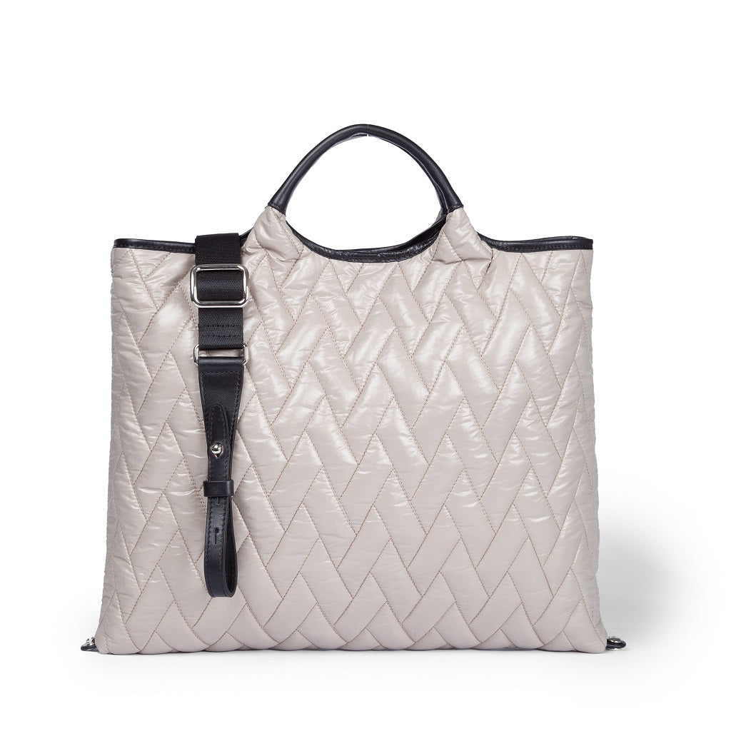 Joy Puffy convertible bag 5 models in 1 in anti-drop fabric, calfskin finishes and detachable shoulder strap