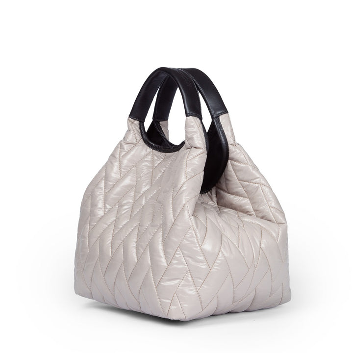 Joy Puffy convertible bag 5 models in 1 in anti-drop fabric, calfskin finishes and detachable shoulder strap