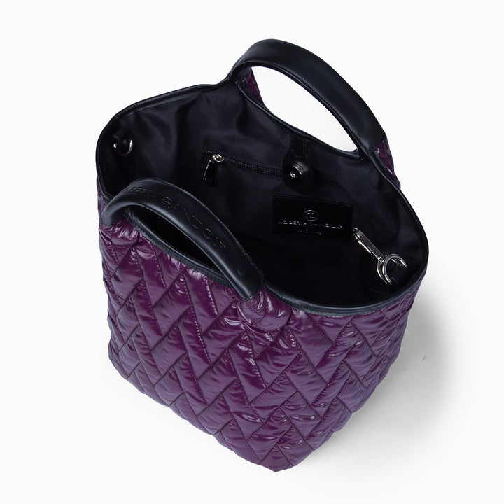 Joy Puffy convertible bag 5 models in 1 in anti-drop fabric, calfskin finishes and detachable shoulder strap