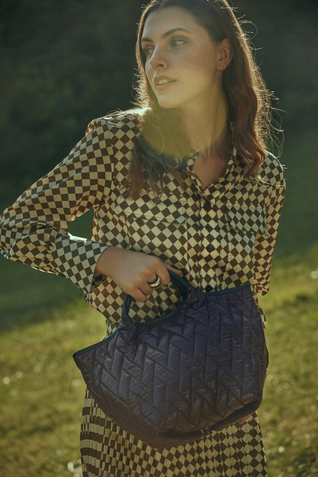Joy Puffy convertible bag 5 models in 1 in anti-drop fabric, calfskin finishes and detachable shoulder strap