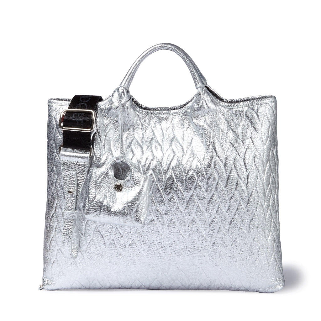 Joy Alina 5 in 1 borsa in pelle trasformabile con tracolla staccabile e charms porta AirPods