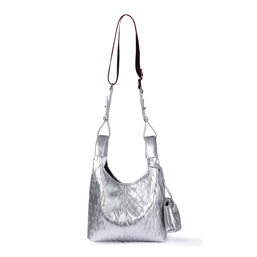 Joy Alina 5 in 1 borsa in pelle trasformabile con tracolla staccabile e charms porta AirPods