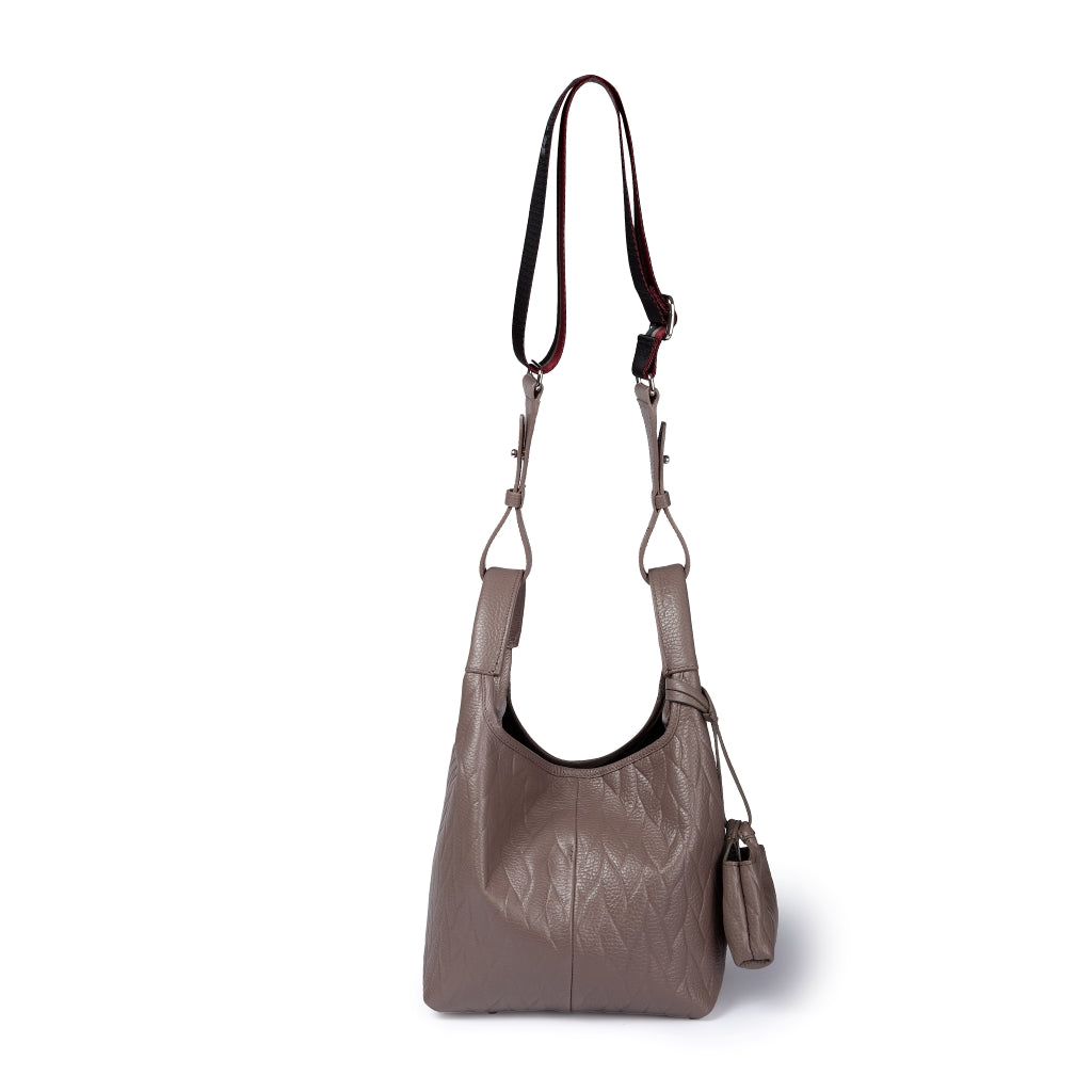 Joy Alina 5 in 1 borsa in pelle trasformabile con tracolla staccabile e charms porta AirPods