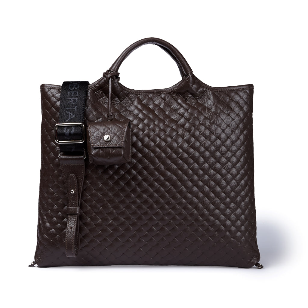 Joy Woven 5 in 1 borsa in pelle trasformabile con tracolla staccabile e charms porta AirPods