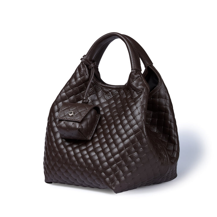 Joy Woven 5 in 1 borsa in pelle trasformabile con tracolla staccabile e charms porta AirPods