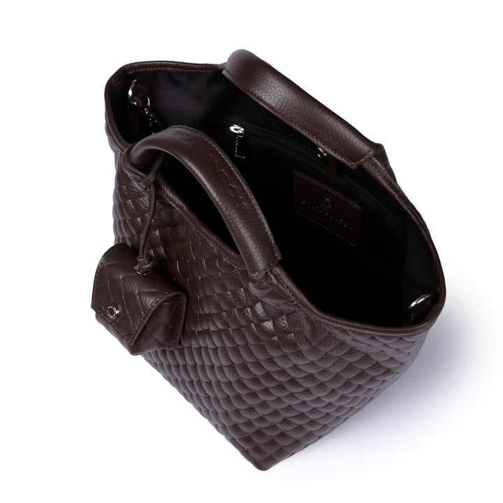 Joy Woven 5 in 1 borsa in pelle trasformabile con tracolla staccabile e charms porta AirPods