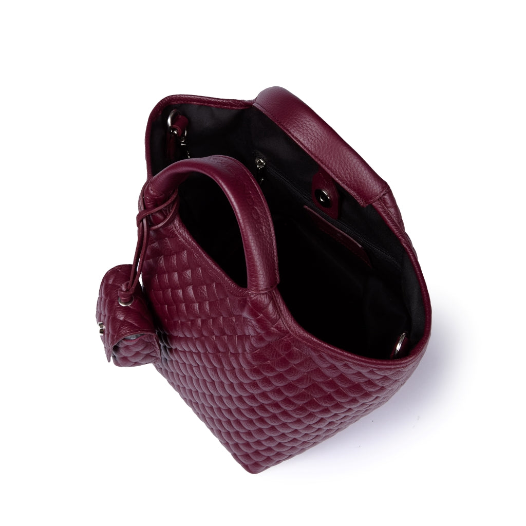 Joy Woven 5 in 1 borsa in pelle trasformabile con tracolla staccabile e charms porta AirPods
