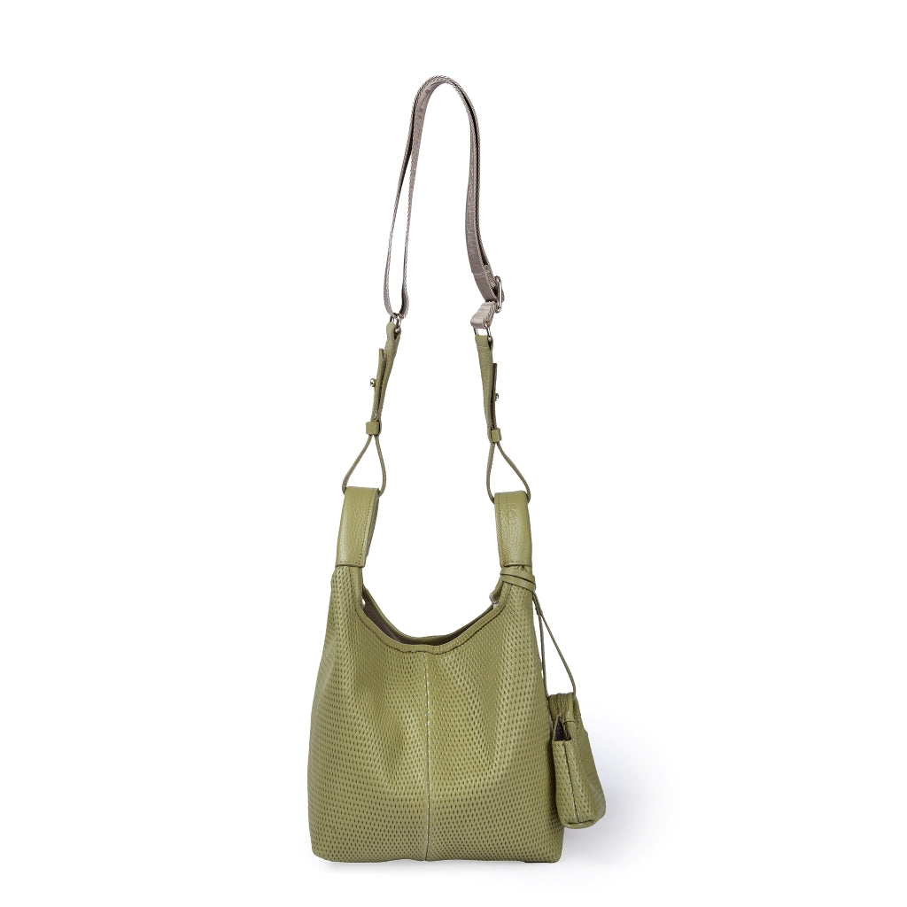 Joy Yuma 5 in 1 borsa in pelle trasformabile con tracolla staccabile e charms porta AirPods