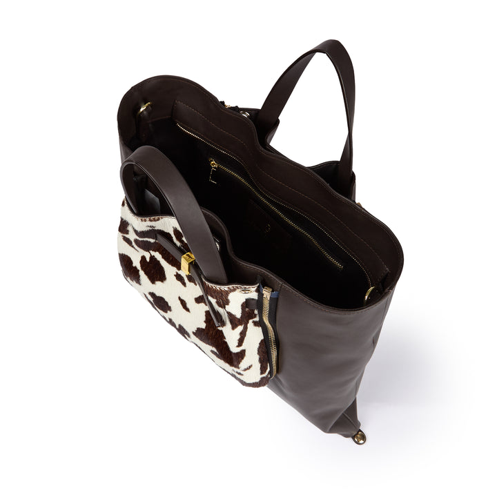 Joy 2.0 Pony – Borsa Trasformabile in Vitello Liscio e Cavallino con Mini Bag Removibile