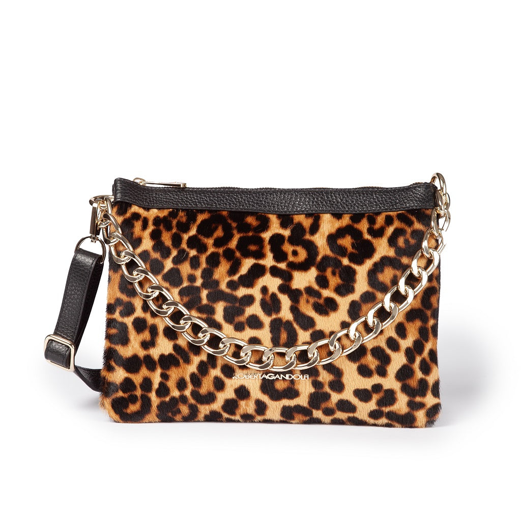 Alice Pony small borsa in cavallino e pelle martellata con tracolla regolabile e staccabile
