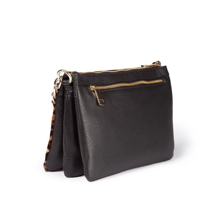 Alice Pony small borsa in cavallino e pelle martellata con tracolla regolabile e staccabile
