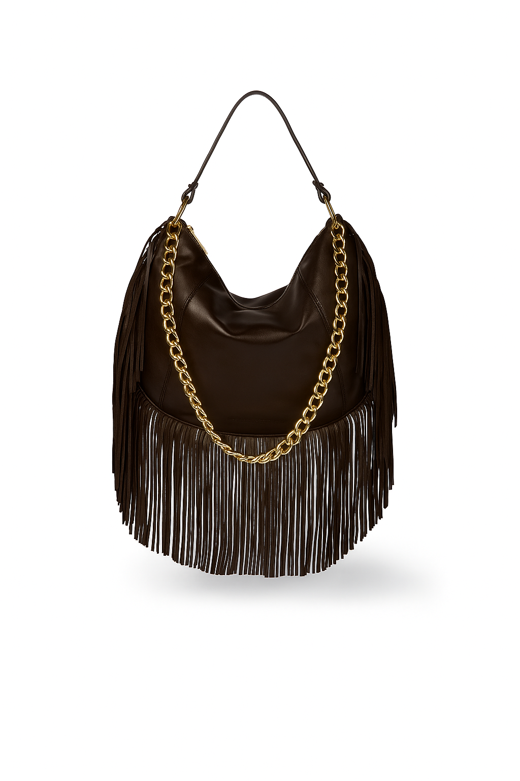 Amina small leather handbag with wrapped tubular handle and detachable shoulder strap