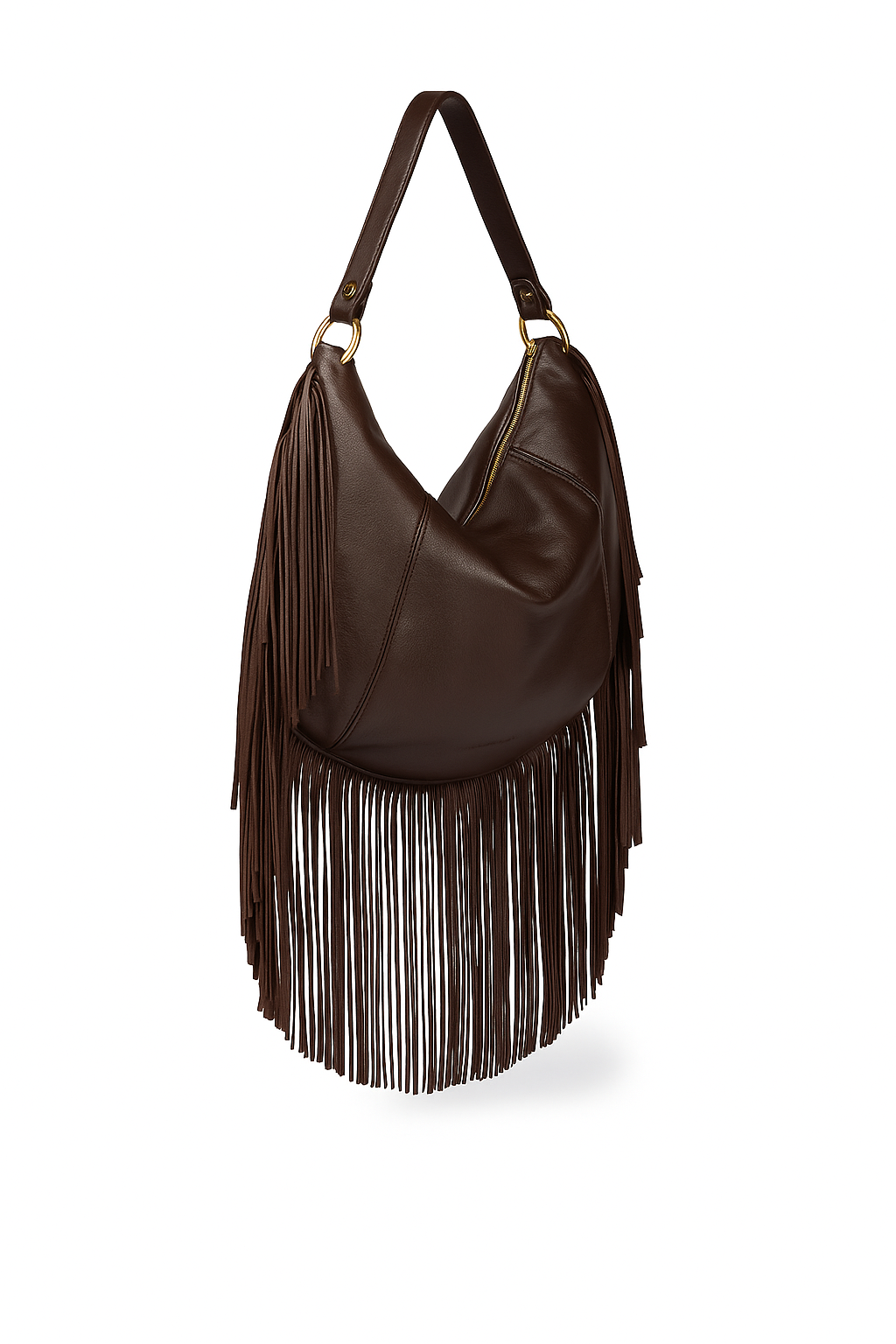 Amina small leather handbag with wrapped tubular handle and detachable shoulder strap