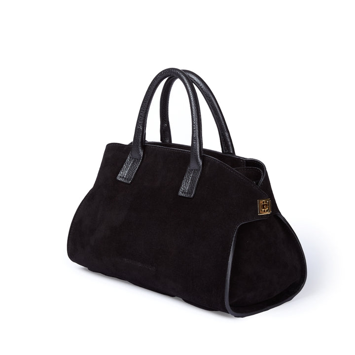 Elodie bowling small leather handbag with detachable and adjustable shoulder strap