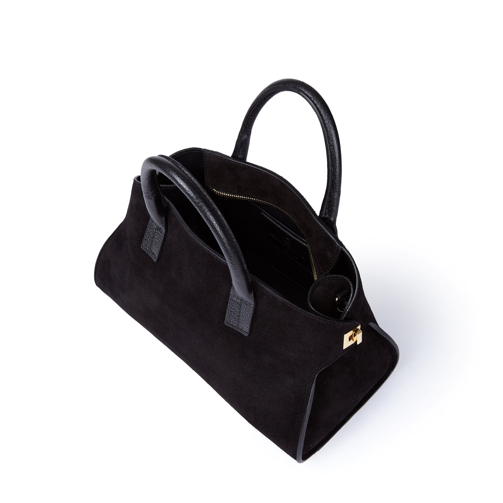 Elodie bowling small leather handbag with detachable and adjustable shoulder strap