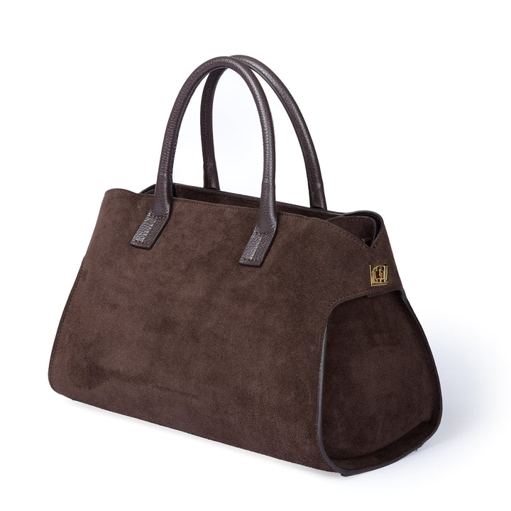 Elodie bowling medium leather handbag with detachable and adjustable shoulder strap