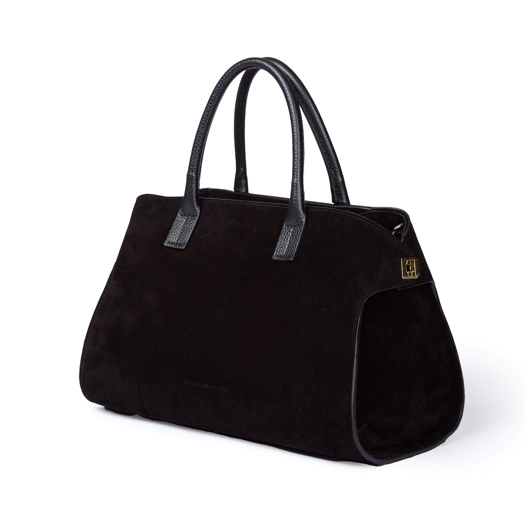 Elodie bowling medium leather handbag with detachable and adjustable shoulder strap